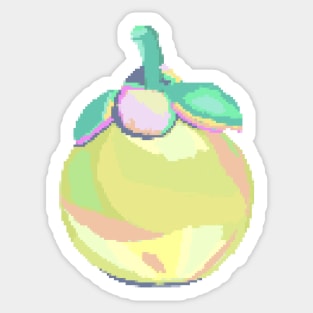 Mangosteen Pixel art, Cute Mangosteen fruit, Thai fruit Sticker